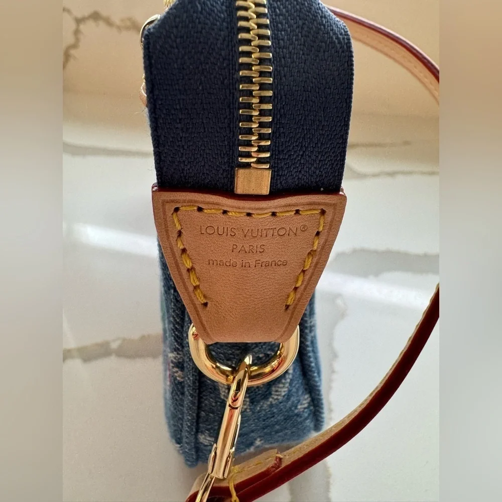 LV x TM Pochette Accessoires - Monogram cherry denim